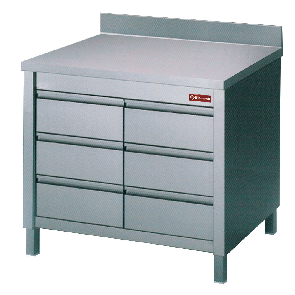 Table sur armoire avec 6 tiroirs GN1/1