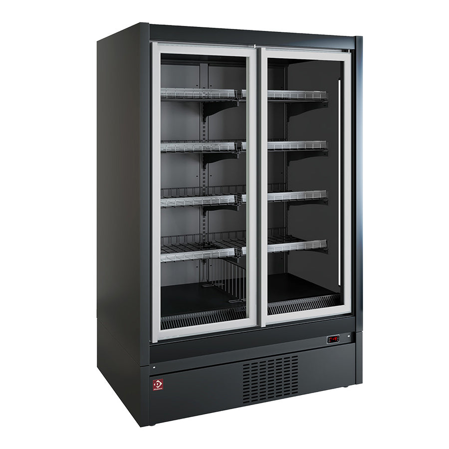 Meuble mural congélation, libre-service, portes battantes - FULL BLACK