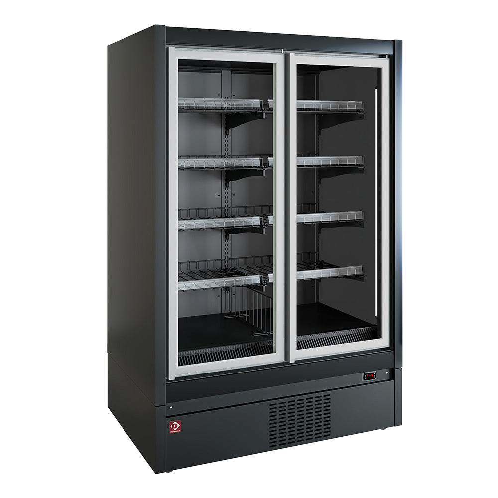 Meuble mural congélation, libre-service, portes battantes - FULL BLACK