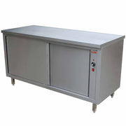 Table armoire chauffante avec portes coulissantes