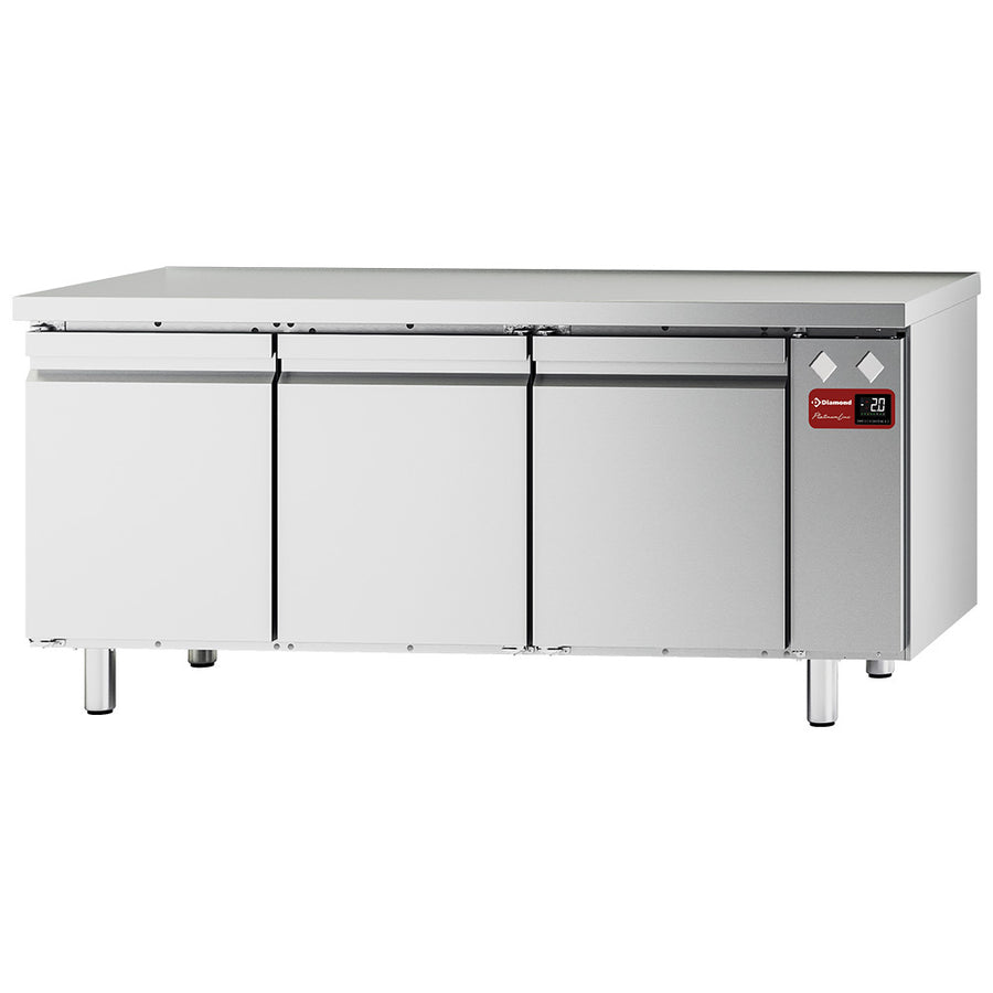 Table frigorifique, ventilée, 3 portes GN 1/1, (sans groupe)
