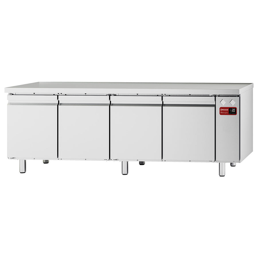Table frigorifique, ventilée, 4 portes GN 1/1, (sans groupe)