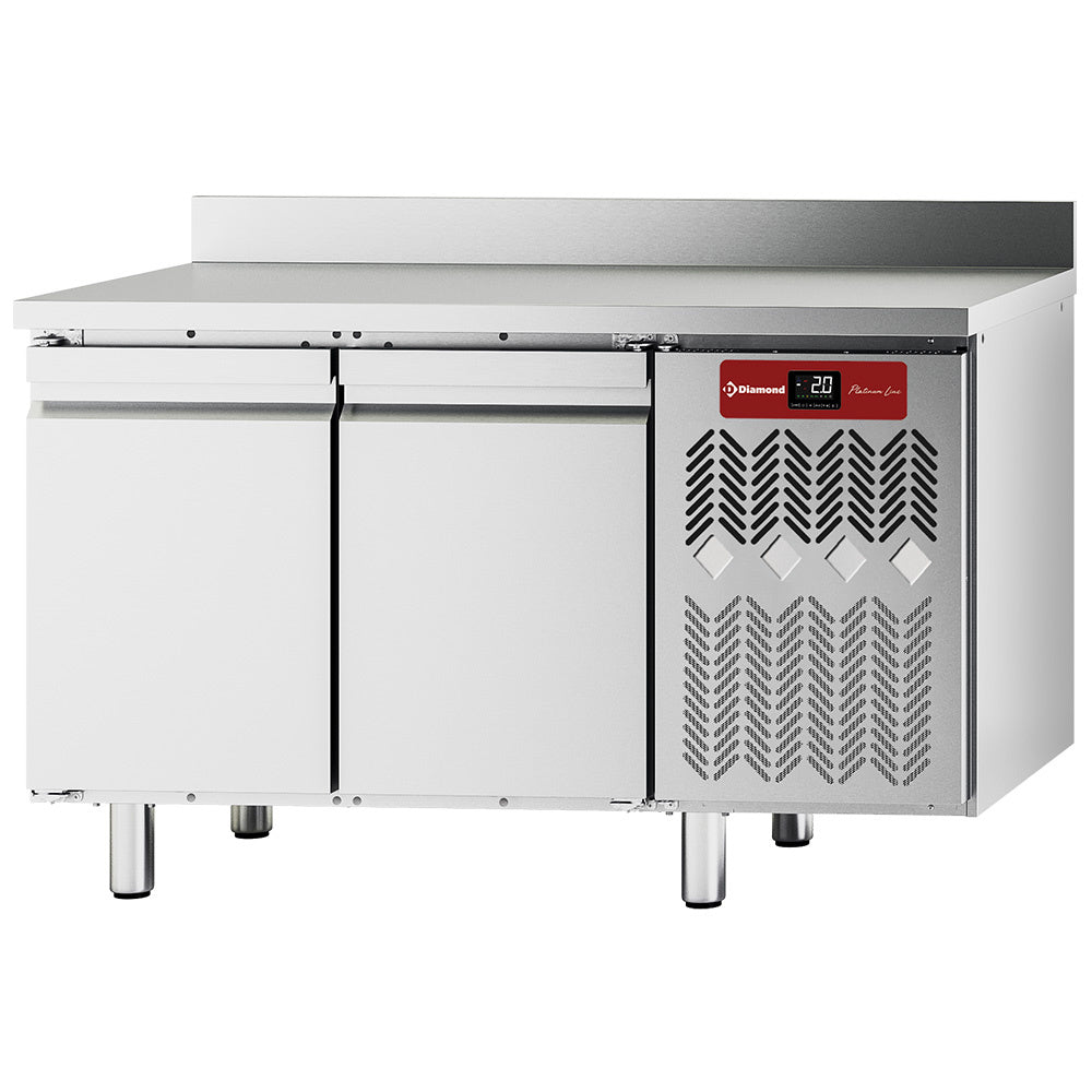 Table frigorifique "murale", ventilée, 2 portes GN 1/1, 260 litres