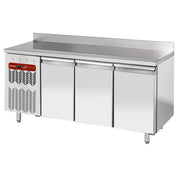 Table frigorifique murale ventilée Diamond, 3 portes GN 1/1, groupe à GX, capacité 405 litres, réfrigérée pour stockage alimentaire