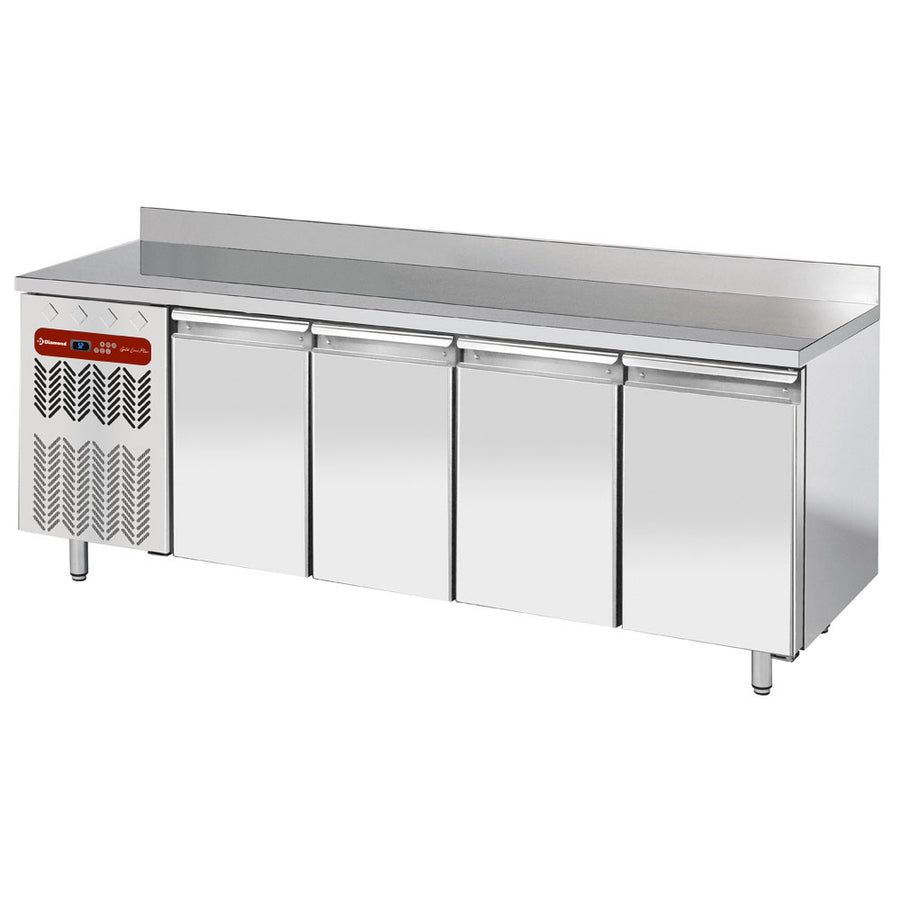 Table frigorifique "murale", ventilée, 4 portes GN 1/1, 550 Lit. groupe à GX