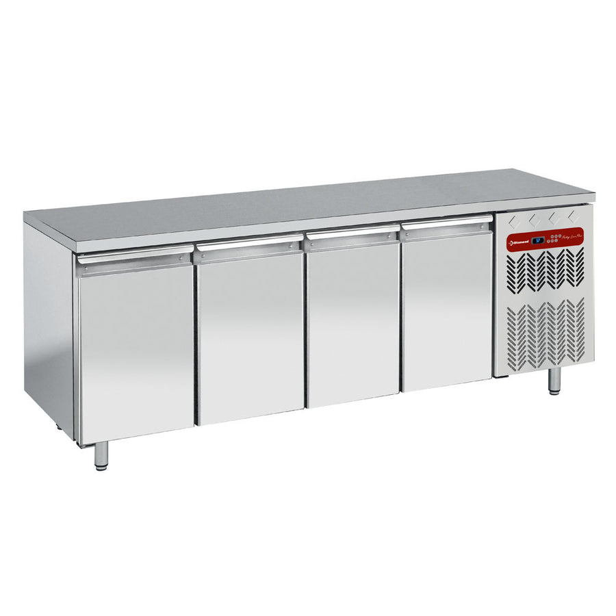 Table frigorifique, ventilée, 4 portes EN 600x400