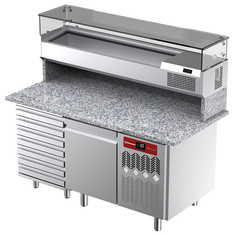 Ensemble table frigo & structure réfrigérée :