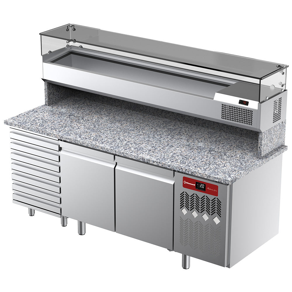 Ensemble table frigo & structure réfrigérée :