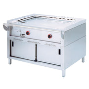 Plaque "Teppanyaki" gaz, 2 zones (2x 7 kW), sur armoire