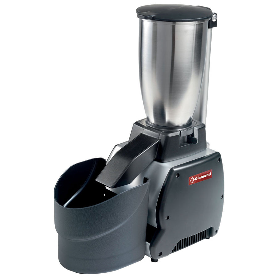 Broyeur à glace Diamond, capacité de 3 litres, bol en inox, idéal pour bar à café ou salon de thé, éclats de glace visibles