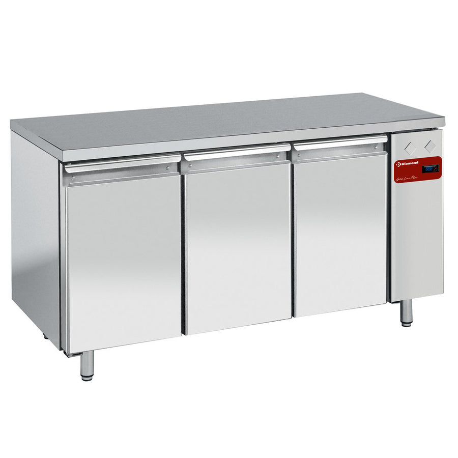 Table frigorifique, ventilée, 3 portes GN 1/1, (sans groupe)