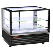 Vitrine chauffante EN ou GN, ventilée, 2 niv., NOIRE