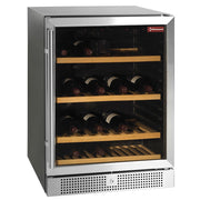 Vitrine cave à vins, ventilée, porte en acier inox, 160 Lt., BLACK