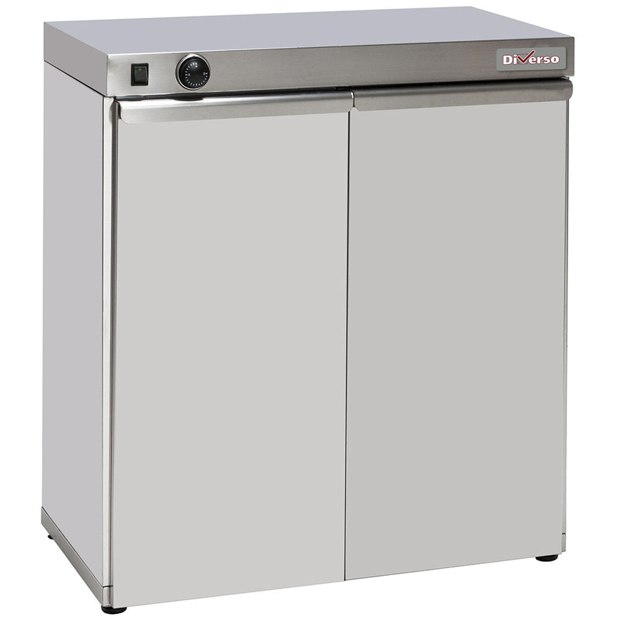 Armoire chauffante en inox pour 120 assiettes, mobilier hygiène Diverso, grande capacité pour restauration ou cuisine professionnelle