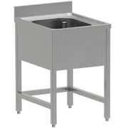 Plonge inox ECO 1 cuve, sans sous-tablette inférieure