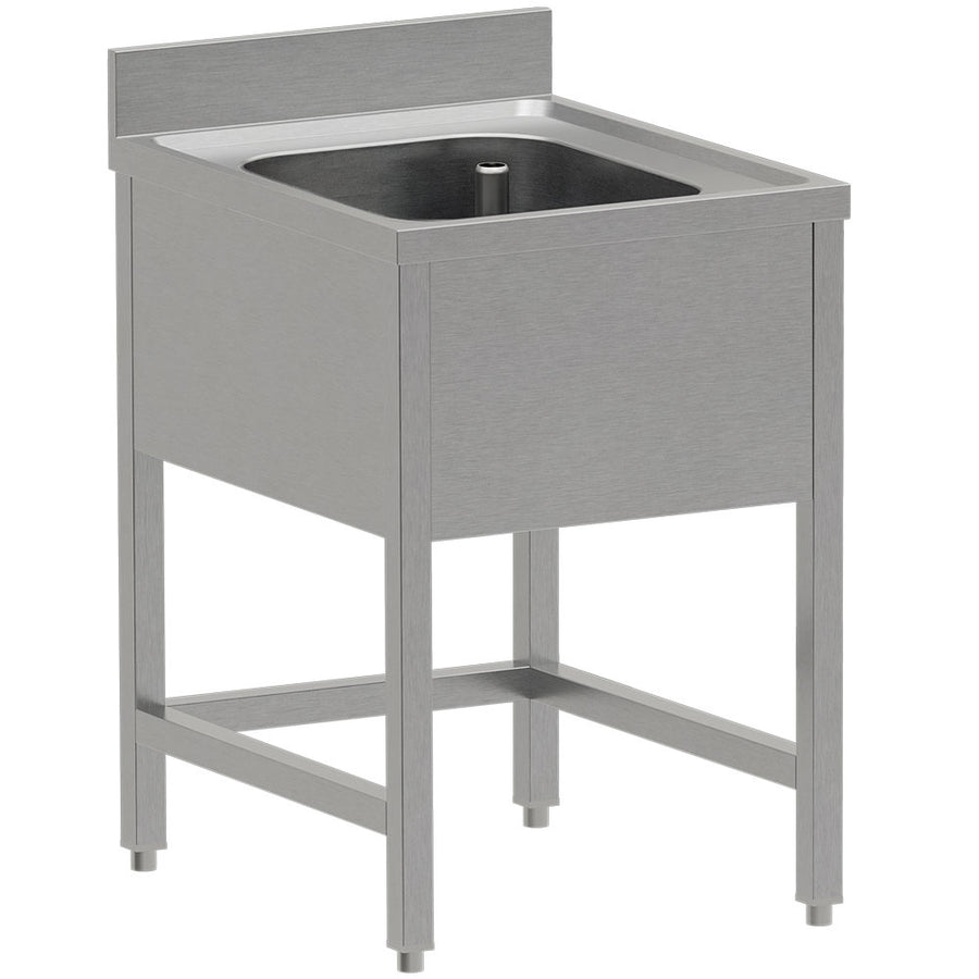 Plonge inox ECO 1 cuve, sans sous-tablette inférieure