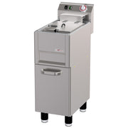 Friteuse électrique 13 litres sur meuble, avec vidange