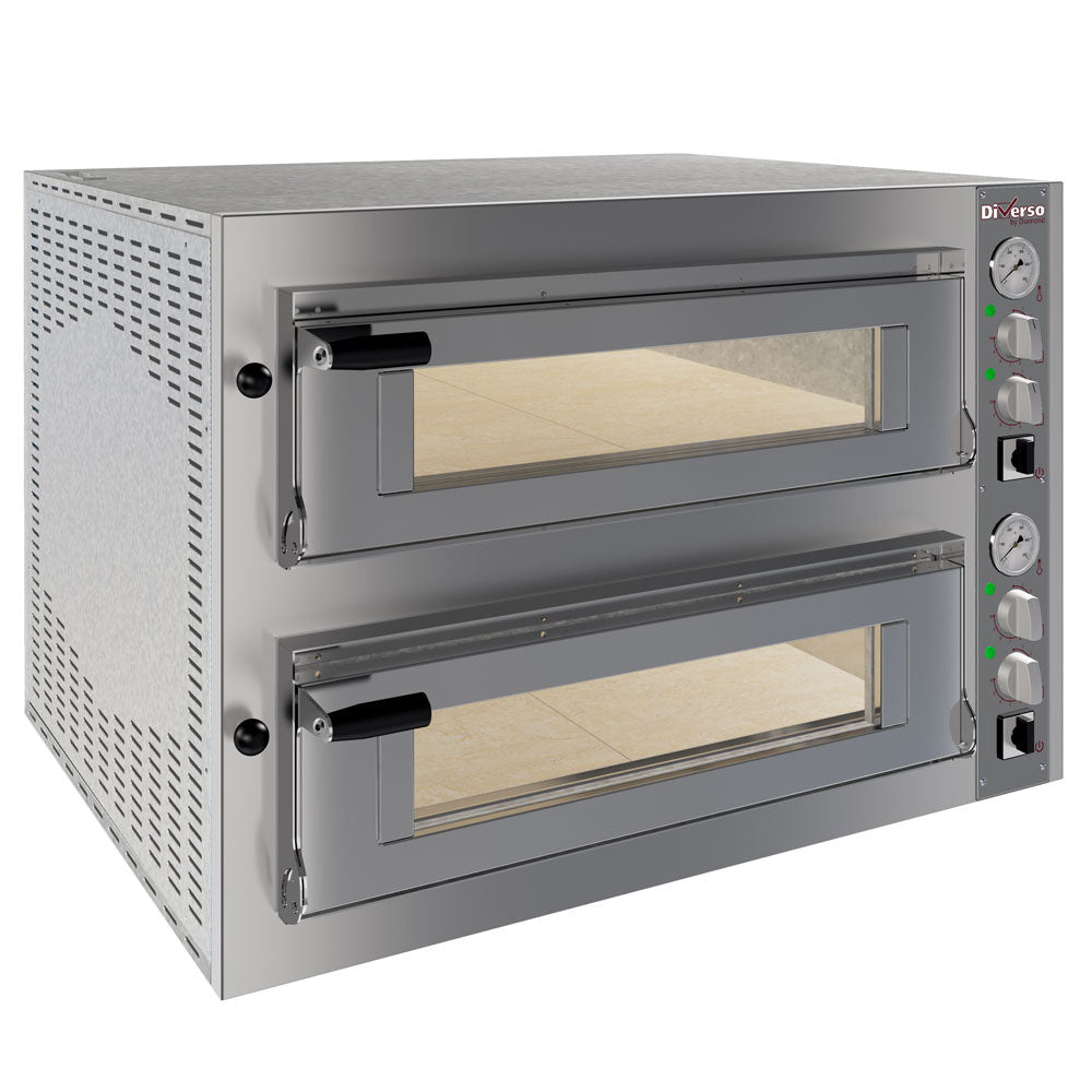Four électrique 2x 4 pizzas diam.350mm, 2 chambres