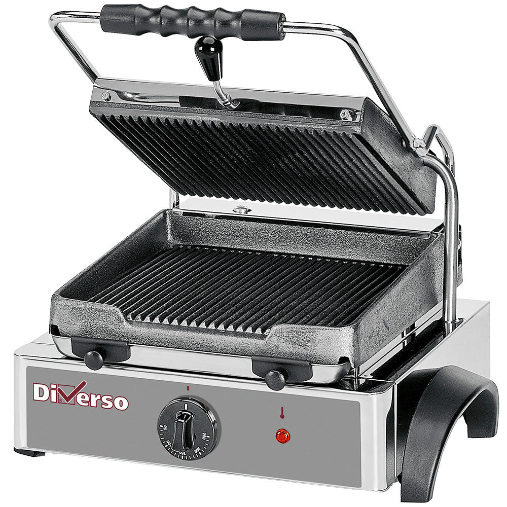 Grill panini électrique, plaques rainurées