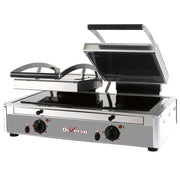 Grille Panini DOUBLE Diverso en vitrocéramique, surface antiadhésive pour préparer des sandwichs chauds et grillés.