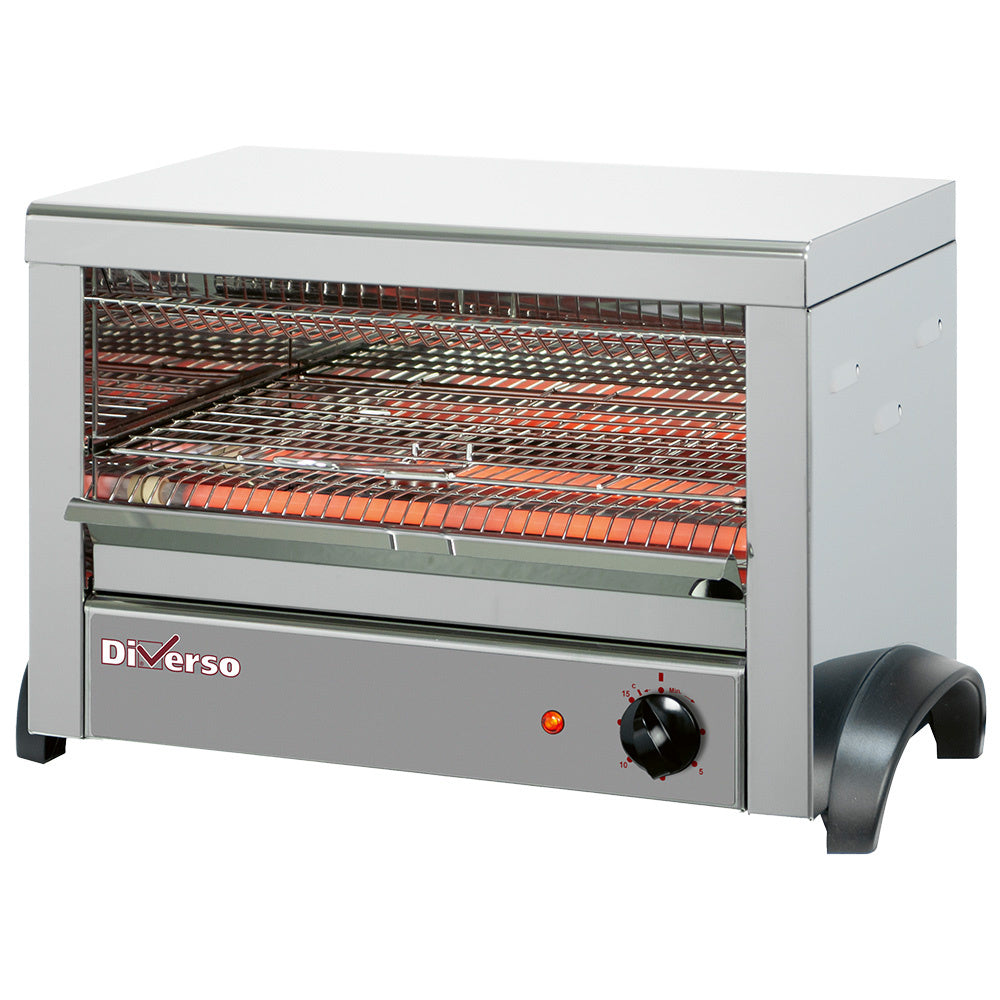 Grille-pain Diverso avec 3 pinces au quartz, appareil électrique pour toaster du pain, vue en gros plan.
