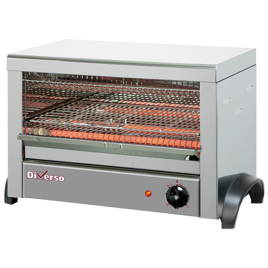 Grille-pain Diverso avec 3 pinces au quartz, appareil électrique pour toaster du pain, vue en gros plan.