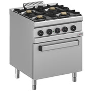 Fourneau gaz 4 feux, four électrique à convection GN 1/1