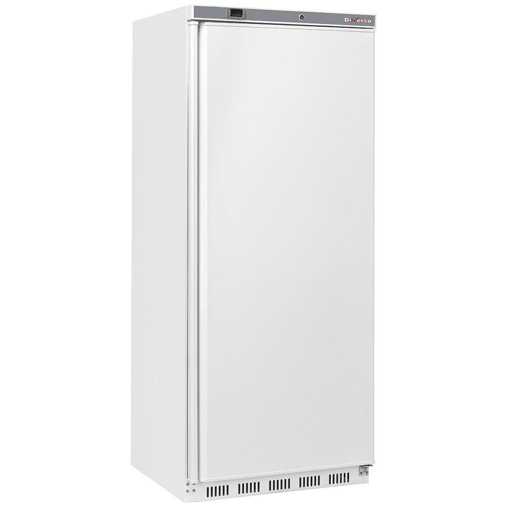 Armoire congélateur Diverso GN 2/1, 600L, statique, blanche, avec portes en verre pour la conservation des aliments.