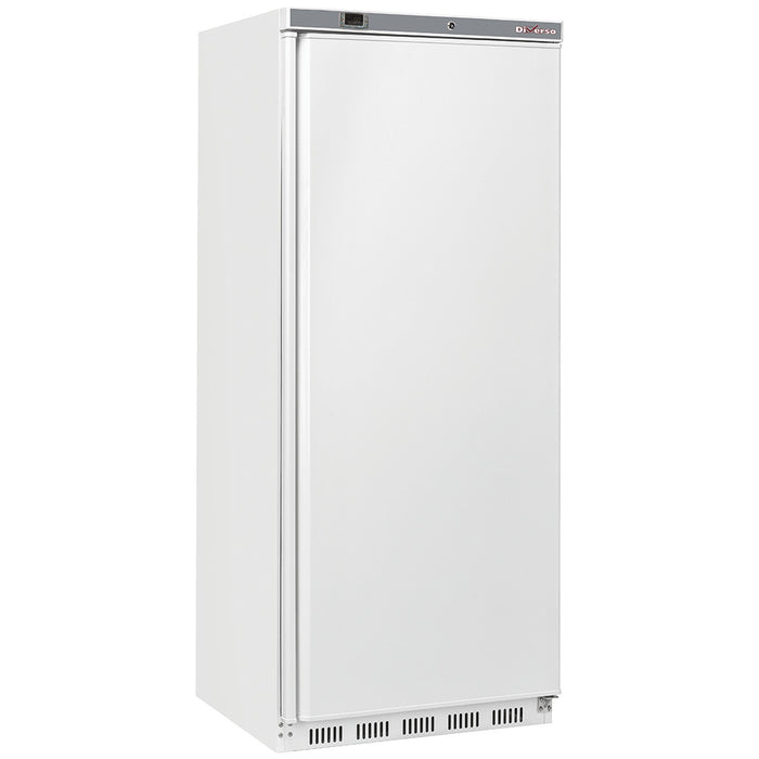 Armoire congélateur Diverso GN 2/1, 600L, statique, blanche, avec portes en verre pour la conservation des aliments.