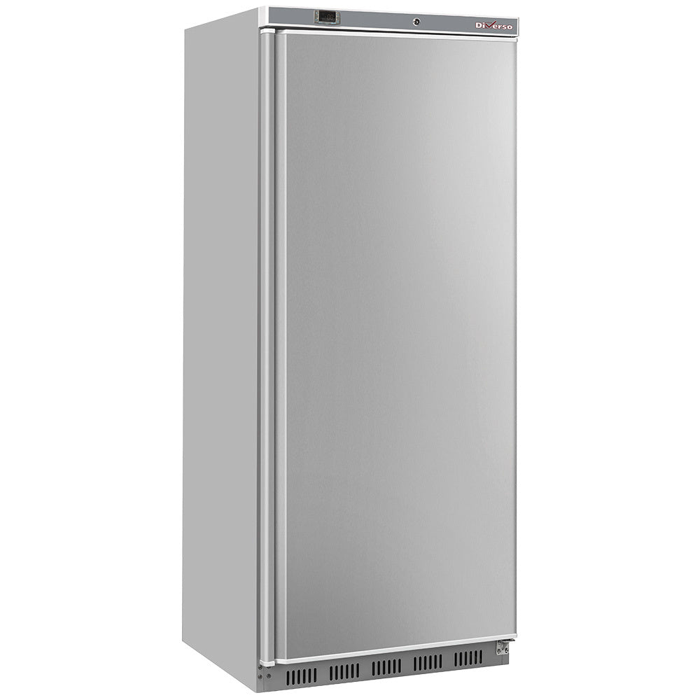 Armoire congélateur Diverso en acier inox, 600 litres, statique, porte large pour congélation domestique ou commerciale