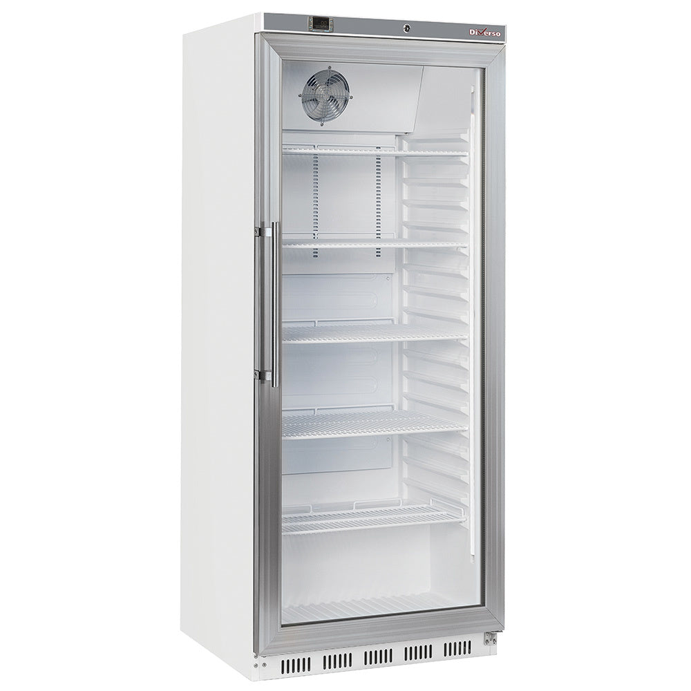 Armoire frigorifique GN 2/1, porte vitrée, ventilée, 600 Litres - blanc