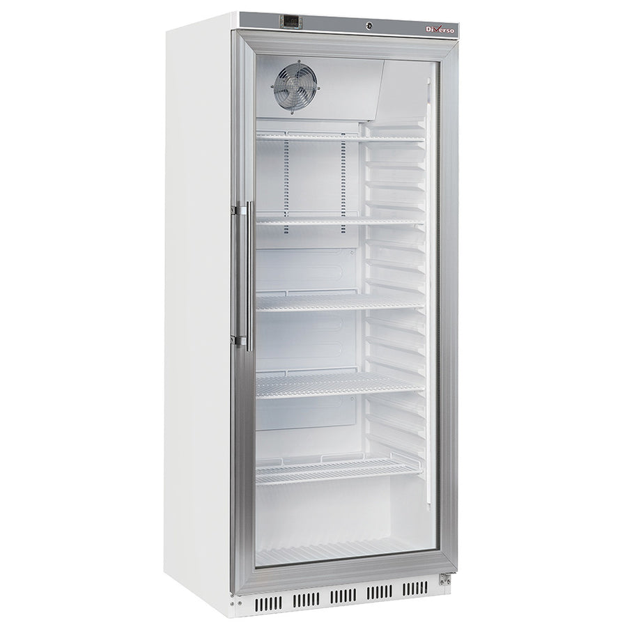 Armoire frigorifique GN 2/1, porte vitrée, ventilée, 600 Litres - blanc
