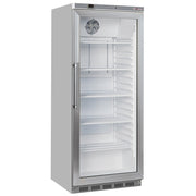 Armoire frigorifique GN 2/1, porte vitrée, ventilée, 600 Lit. acier inox