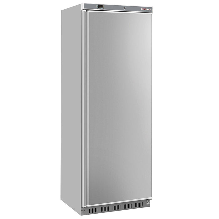 Armoire frigorifique ventilée en acier inox de 400 litres, modèle Diverso, avec porte large et intérieur spacieux.