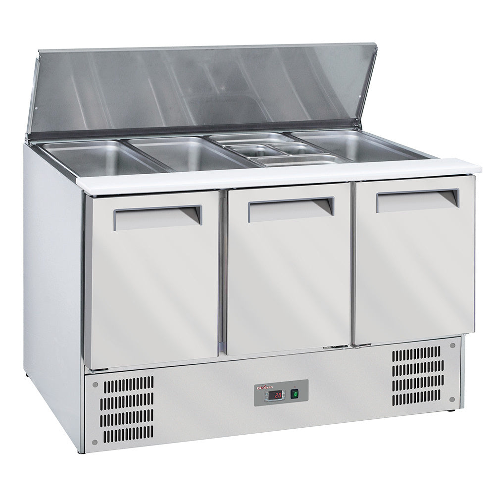 Saladette avec couvercle 4xGN1/1-150 mm + reserve 3 pt.GN 1/1