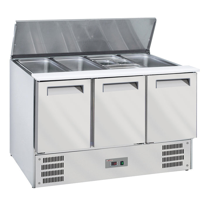 Saladette avec couvercle 4xGN1/1-150 mm + reserve 3 pt.GN 1/1