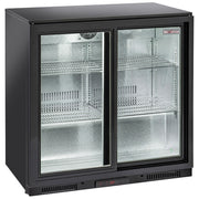 Refroidisseur de bouteilles "arrière bar" ventilé, 2 portes  vitrées coulissantes
