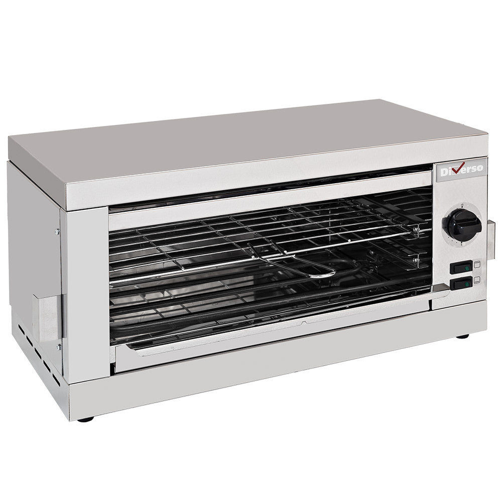 Grille-pain salamandre Diverso 1 étage avec minuterie, appareil de cuisson pour griller et toaster facilement.