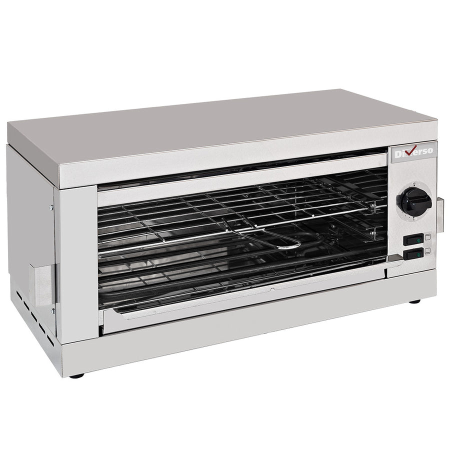 Grille-pain salamandre Diverso 1 étage avec minuterie, appareil de cuisson pour griller et toaster facilement.