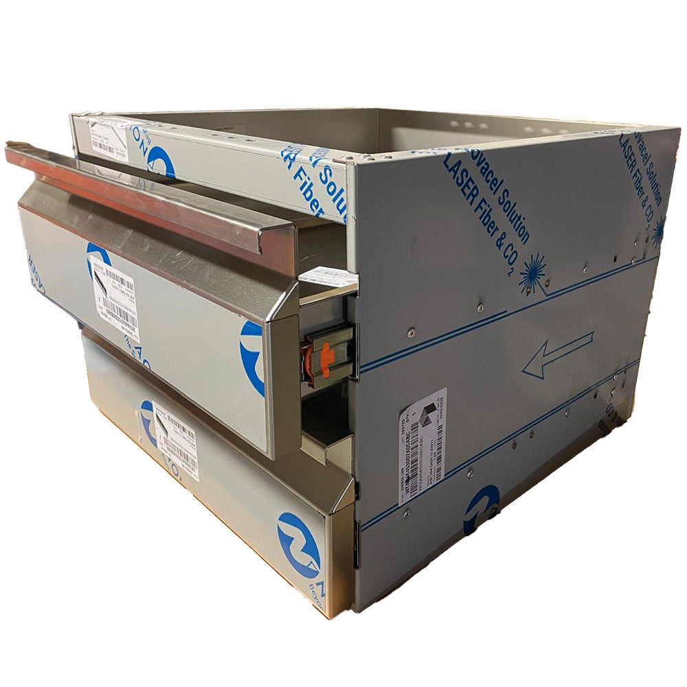 Mobilier inox hygiène Diamond avec deux tiroirs, solide et pratique pour les espaces professionnels.