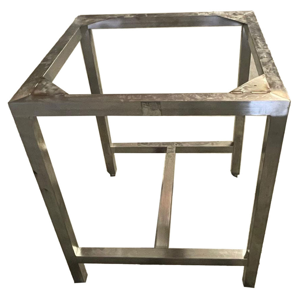 Support en tube 40x40 en inox de la marque Diamond, mobilier hygiène en acier inoxydable, vue de face.