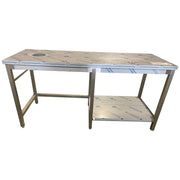 Table de travail avec 1/2 sous-tablette a droite