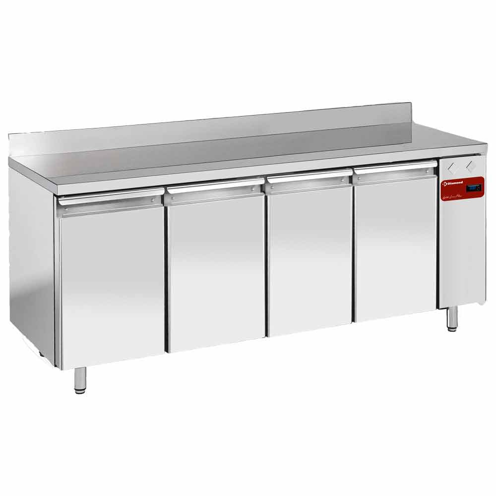 Table frigorifique "murale", ventilée, 4 portes GN 1/1, 550 litres (sans groupe)