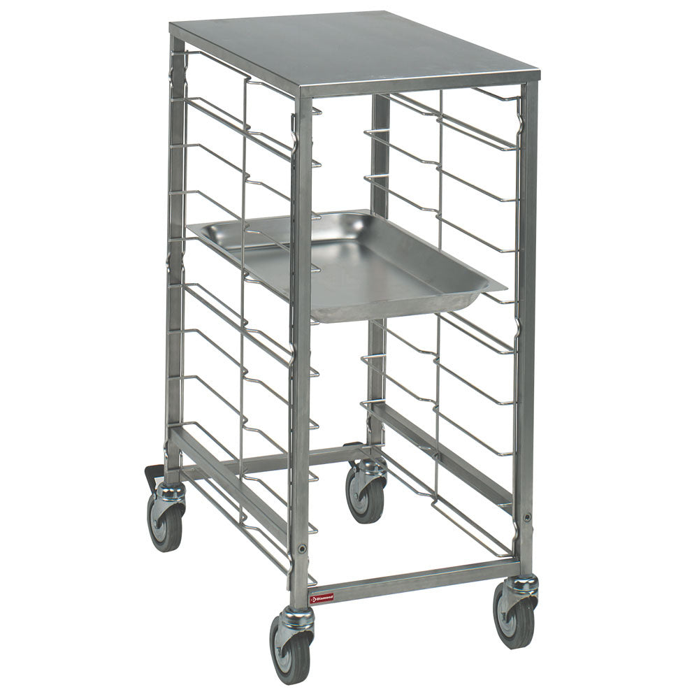 Echelle à platines 7 x GN 1/1, espace 75 mm , avec Top inox