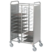 Echelle à plateaux "universel" inox, 2x 12 niveaux