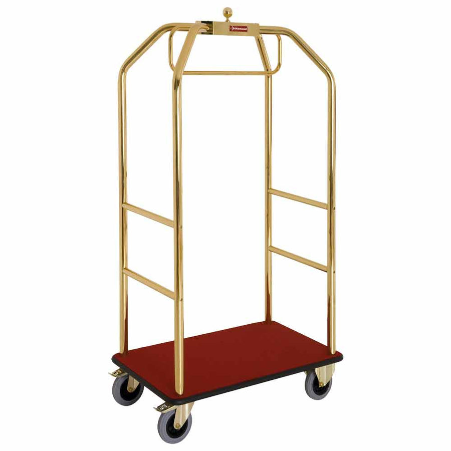 Chariot pour valises & vestiaire "doré," 2 roues à freins