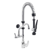 Douchette acier inox et robinet avec groupe mitigeur monocommande (Sortie MONO)