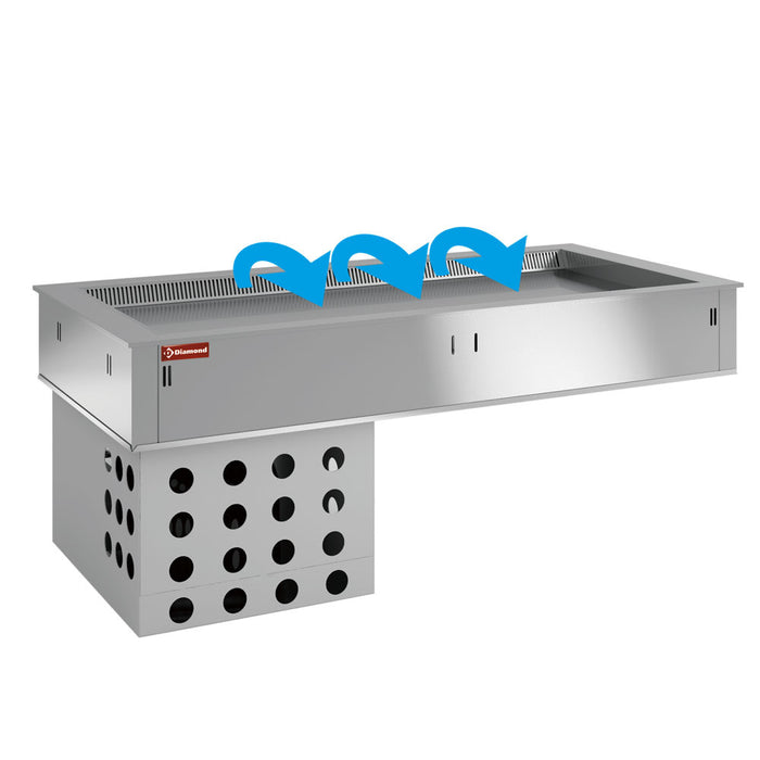 Elément top réfrigéré, ventilé, 3x GN 1/1