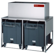 Bacs de stockage avec chariots de 2x 108 kg pour glaçons pleins