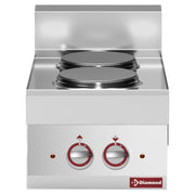 Cuisinière électrique 2 plaques rondes -top- "Alpha 650"